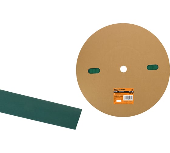 Изображение товара Термоусаживаемая трубка TDM ELECTRIC ТУТнг 16/8 зеленая (100 м/ролл) SQ0518-0039