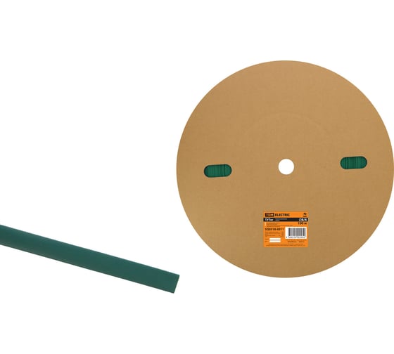 Изображение товара Термоусаживаемая трубка TDM ELECTRIC ТУТнг 8/4 зеленая (100 м/ролл) SQ0518-0011