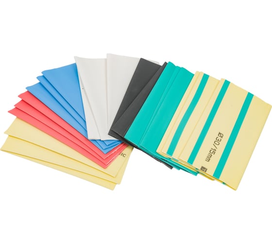 Изображение товара Набор термоусадок 7 цветов по 3 штуки TDM ELECTRIC d=30, 100мм SQ0518-0511