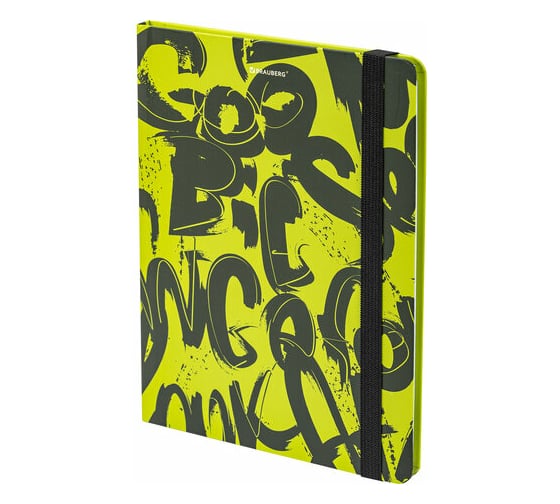 Изображение товара Блокнот BRAUBERG Calligraphy с резинкой в клетку 96 листов, А5 145x203 мм, твердая обложка 113721