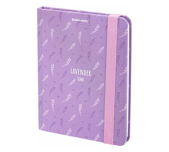 Изображение товара Блокнот BRAUBERG с резинкой в клетку 96 листов, малый формат А6 109x148, твердая обложка 113738