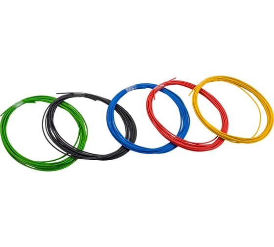 Изображение товара Провод ПВАМ VOLTON 1,0 кв.мм, 5м 5 цветов VLT400192