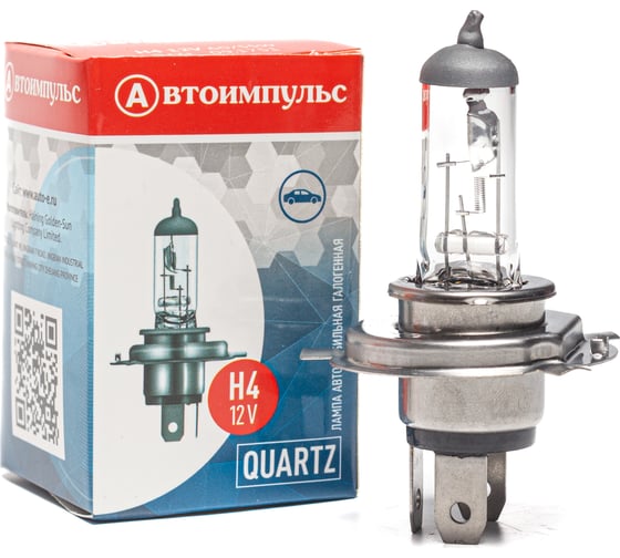 Изображение товара Галогенная автолампа Autoimpuls QUARTZ H4, 12 В, 60/55W, P43t 09.1751