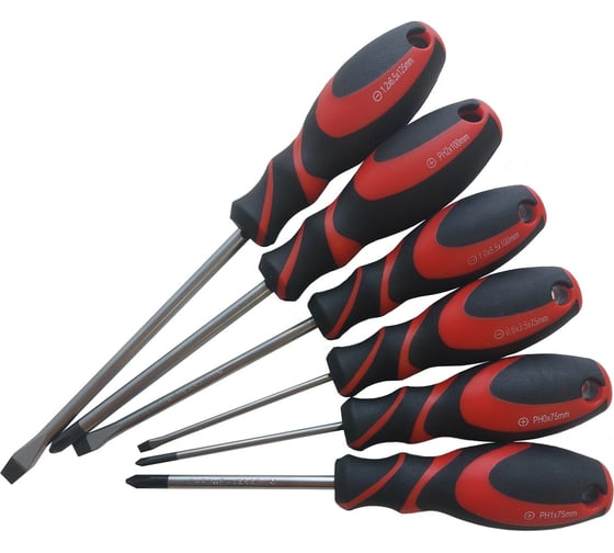 Изображение товара Набор отверток BIST с эргономичной двухкомпонентной ручкой, 6 шт.,Cr-V BWD619-6