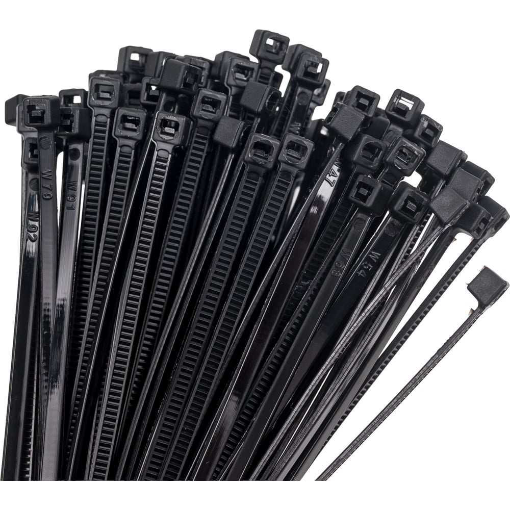 Изображение товара Стяжки Strong нейлоновые, черные, 2.5x100 мм, 100 шт. СTУ-24125100