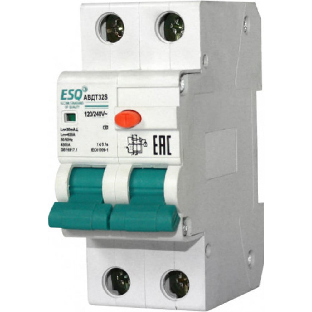 Автоматический выключатель ESQ выключатель автоматический iek авдт 32m c20 2 полюса 20 а