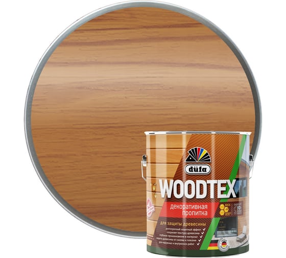 Изображение товара Пропитка Dufa Wood Tex тик, 3 л Н0000006087