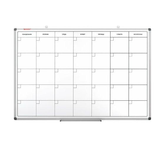Изображение товара Магнитно-маркерная доска-планинг BRAUBERG Extra на месяц 60x90 см, алюминиевая рамка 237564
