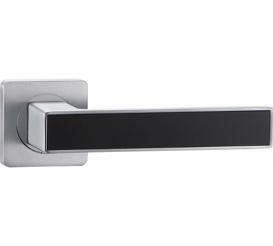 Изображение товара Дверная алюминиевая ручка Вантаж матовый хром/черный глянец V52L-2 AL