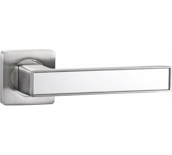 Изображение товара Дверная алюминиевая ручка Вантаж матовый никель/зеркальный V52D AL