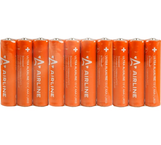 Изображение товара Батарейки AIRLINE LR03/AAA щелочные 10 шт. AAA-10