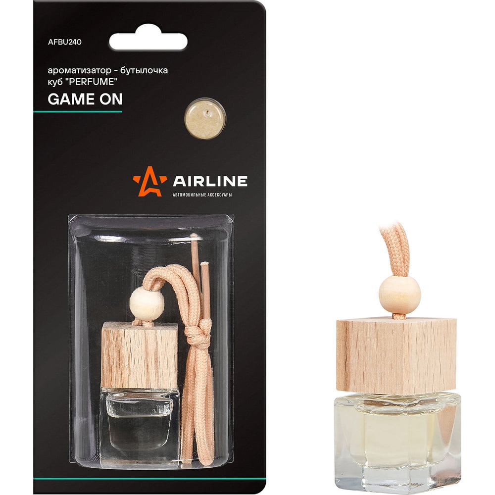 Изображение товара Ароматизатор-бутылочка куб Airline Perfume GAME ON AFBU240 для автомобиля и дома