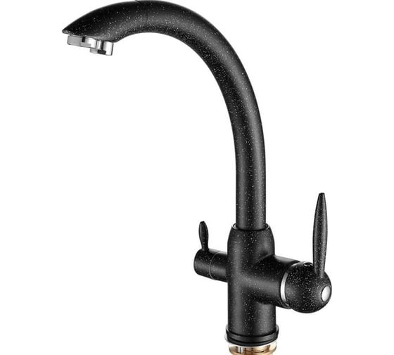 Изображение товара Смеситель для кухни FASHUN черный, фильтр - гайка ф35, латунь A4399-7