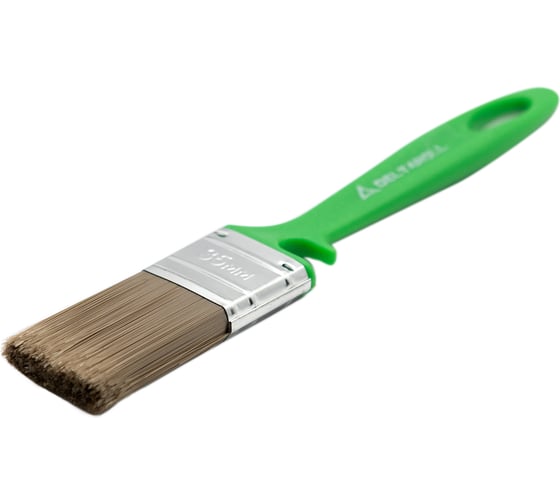 Изображение товара Флейцевая кисть DeltaRoll с зеленой ручкой, смешанная щетина, 35x10 мм, 13035