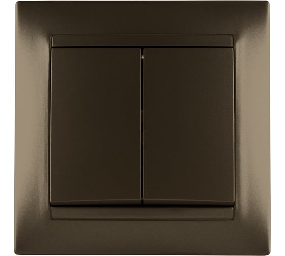 Изображение товара 2-х клавишный выключатель TDM ELECTRIC Лама 10А бронза SQ1815-0702
