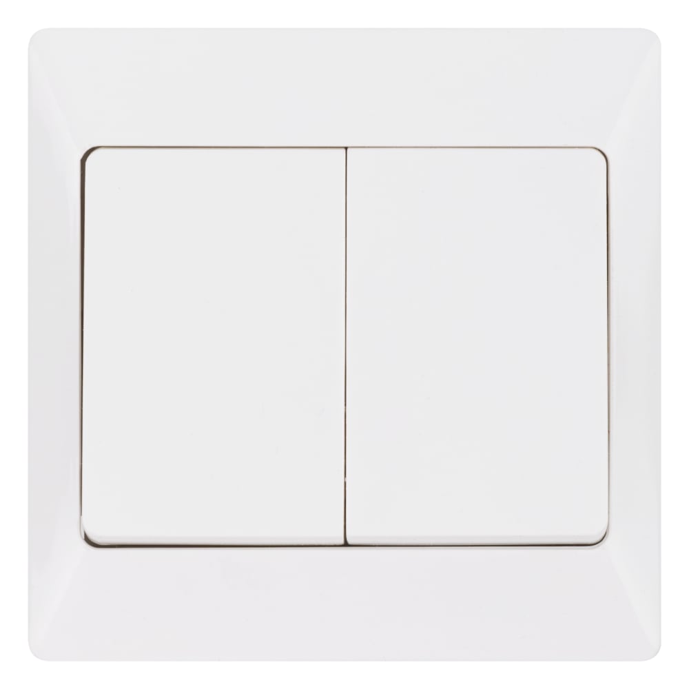 Изображение товара 2-клавишный выключатель TDM ELECTRIC 10А белый Ильмень SQ1823-0002