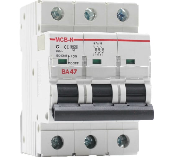 Изображение товара Автоматический выключатель AKEL ВА47-MCB-N-3P-C32-AC 400127