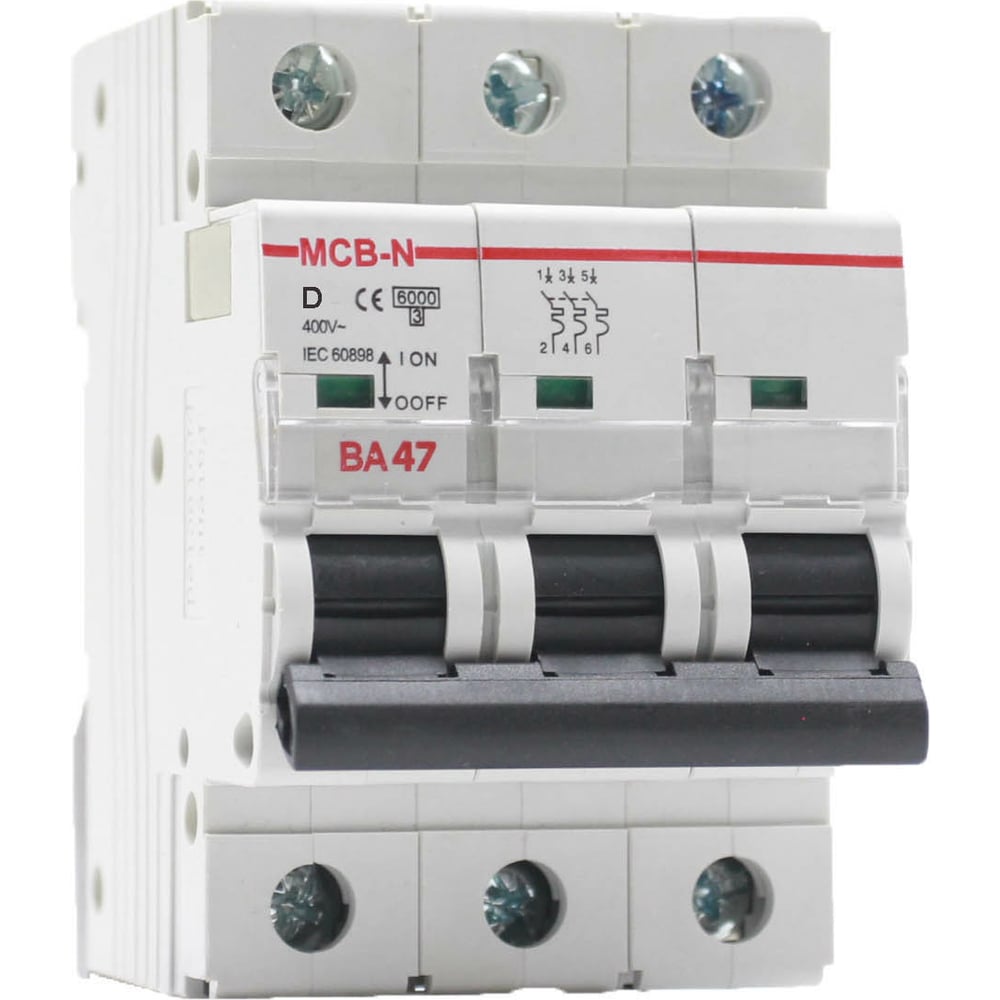 Автоматический выключатель AKEL, цвет серый 400208 ВА47-MCB-N-3P-D63-AC - фото 1