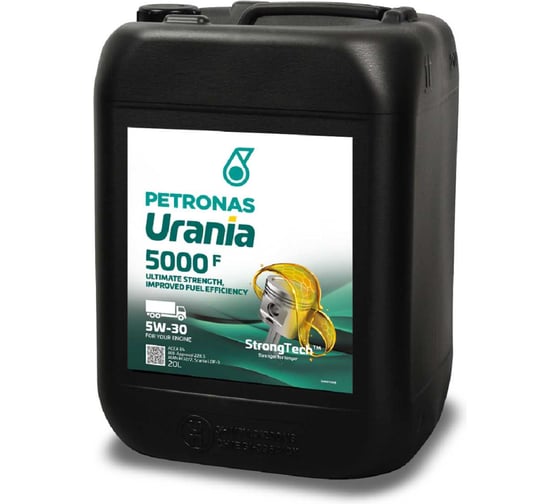 Изображение товара Моторное синтетическое масло Petronas URANIA 5000 F 5W-30 CF ACEA E4, E7, Cummins CES 20077, Deutz DQC, 20 л 71501RK1EU