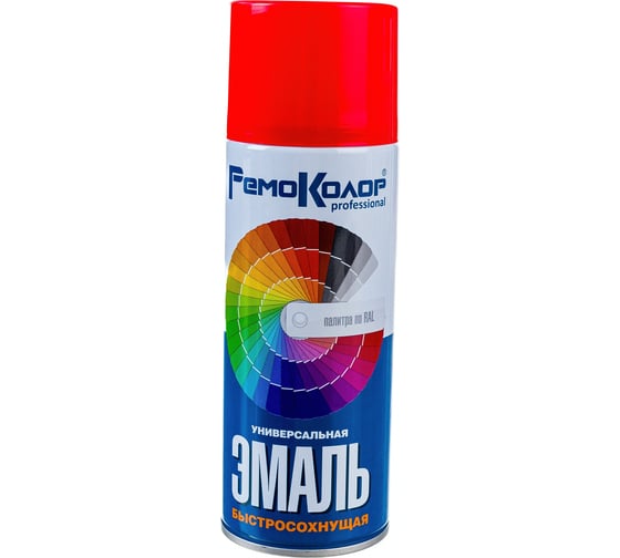 Изображение товара Универсальная акриловая эмаль РемоКолор (красная; 520 мл) 69-9-104