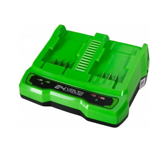 Изображение товара Устройство зарядное для 2-х аккумуляторов G24x2UC2 24 В GreenWorks 2931907