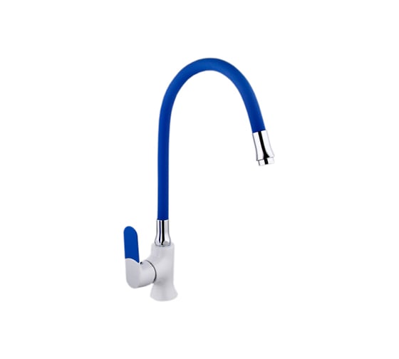 Изображение товара Смеситель для кухни MATRIX SMF-323317/WT-BL 40 мм, синий силиконовый излив 6314