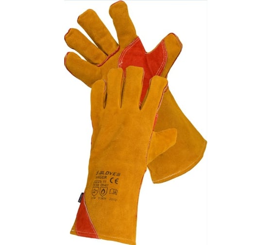 Изображение товара Спилковые 5-ти палые краги S. GLOVES TANGER размер 11 32225-11