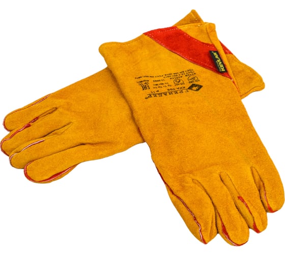 Изображение товара Спилковые краги ГРЕНАДЕР желтые, размер 11 ВИ-кра00811