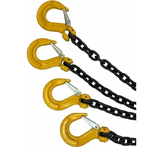 Изображение товара Цепной строп Сталь-91 4СЦ - 6,7т/6м звено ОВ увеличенное и укоротители 4687202314478