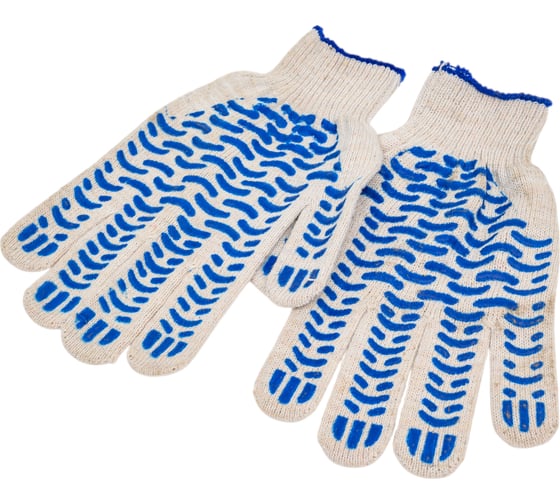 Изображение товара Хлопчатобумажные перчатки с ПВХ точечным покрытием STARTUL Волна, размер 9 ST7192