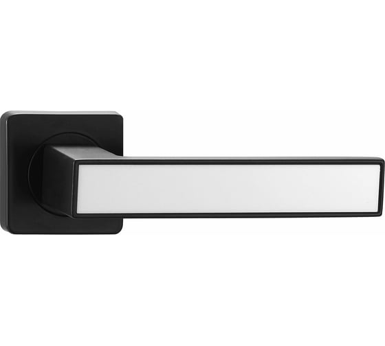 Изображение товара Алюминиевая дверная ручка Вантаж черный/белый глянец V52BL-2/WH AL