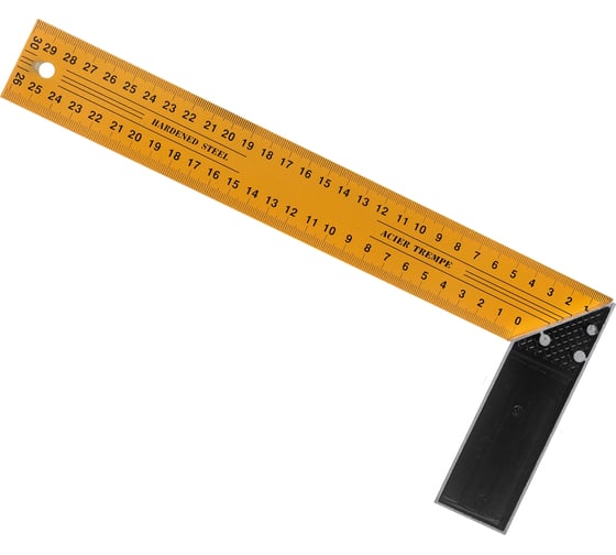 Изображение товара Угольник СПЕЦ 300мм, алюминиевый упор, стальная линейка 3378