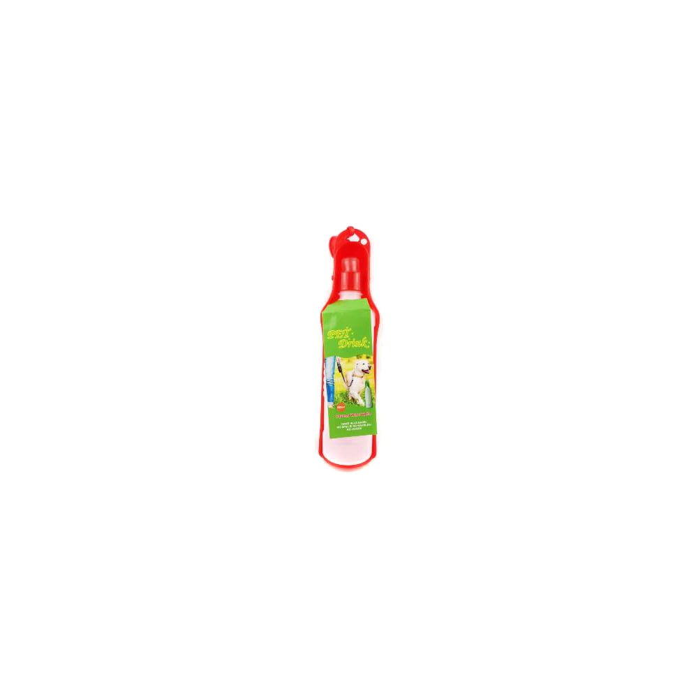 Бутылка для собак Bikson flamingo игрушка для собак мяч с отверстием для лакомств 6см красный