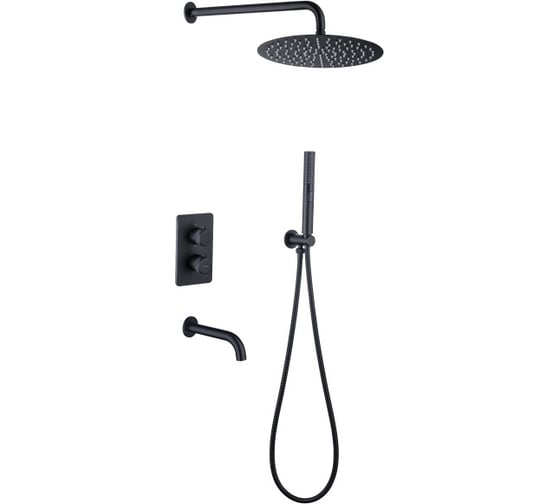 Изображение товара Душевой комплект ALLEN BRAU Priority черный матовый 5.31014-31 00265389