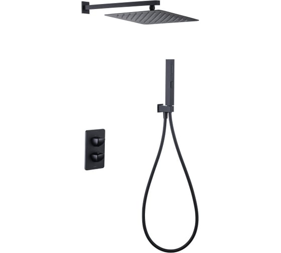 Изображение товара Душевой комплект ALLEN BRAU Infinity черный матовый 5.21016-31 00265466