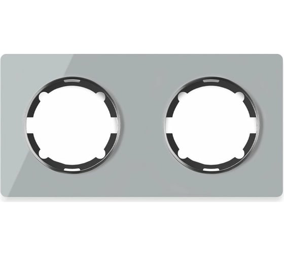 Изображение товара Стеклянная рамка OneKeyElectro Garda (для серии Florence) 2 поста, цвет серый 2234935
