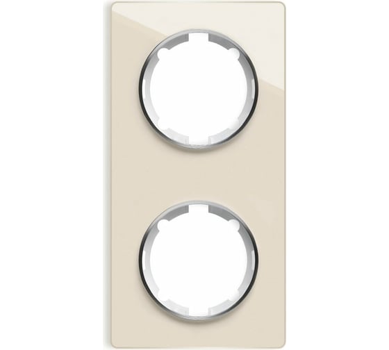 Изображение товара Стеклянная рамка OneKeyElectro Garda (для серии Florence) 2 поста, цвет бежевый 2234946