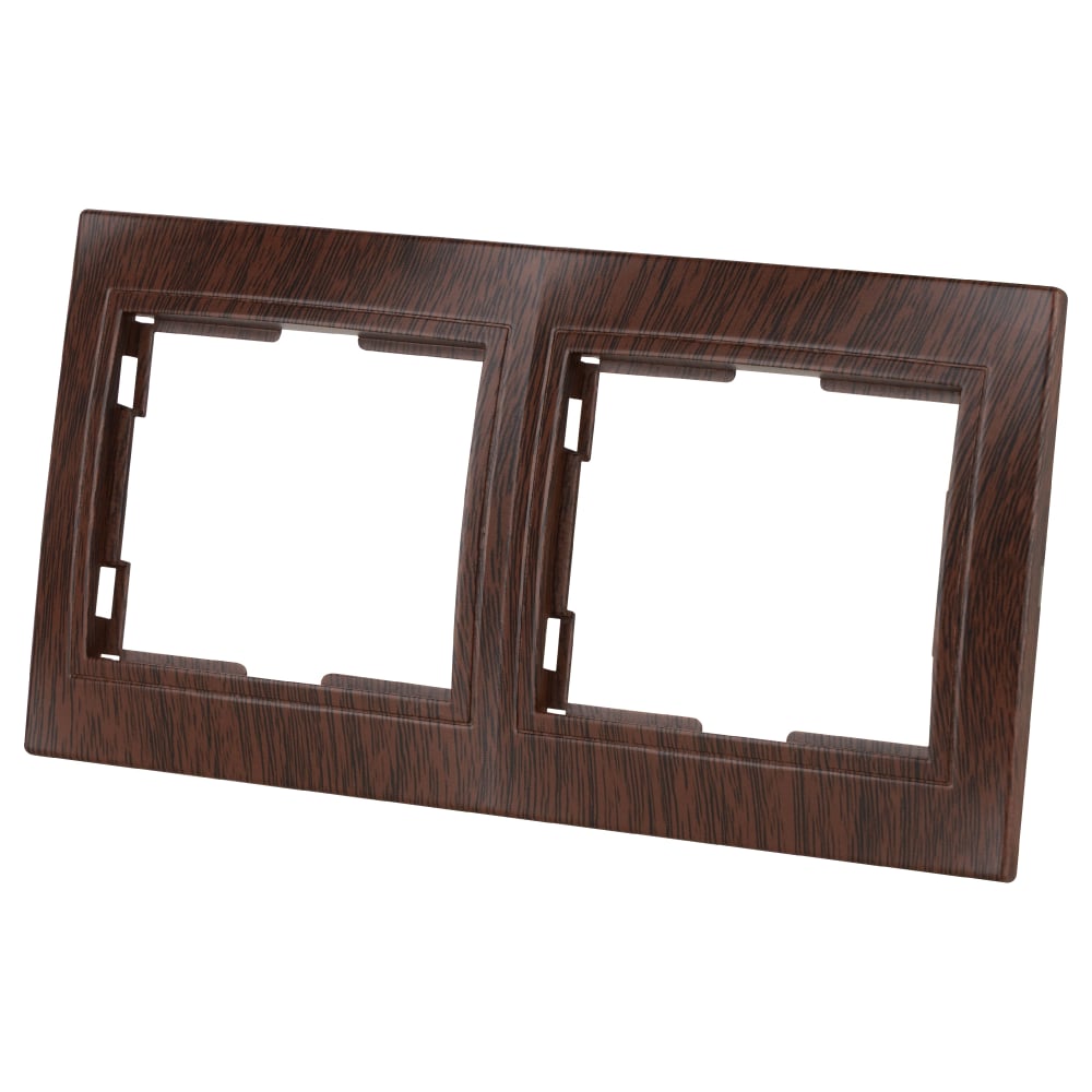 Изображение товара 2-х постовая горизонтальная рамка TDM ELECTRIC  "ЭКО" бук "Таймыр" SQ1814-0326