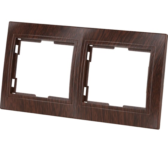 Изображение товара 2-х постовая горизонтальная рамка TDM ELECTRIC "ЭКО" бук "Таймыр" SQ1814-0326