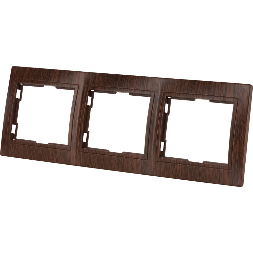 Изображение товара 3-х постовая горизонтальная рамка TDM ELECTRIC "ЭКО" бук "Таймыр" SQ1814-0328