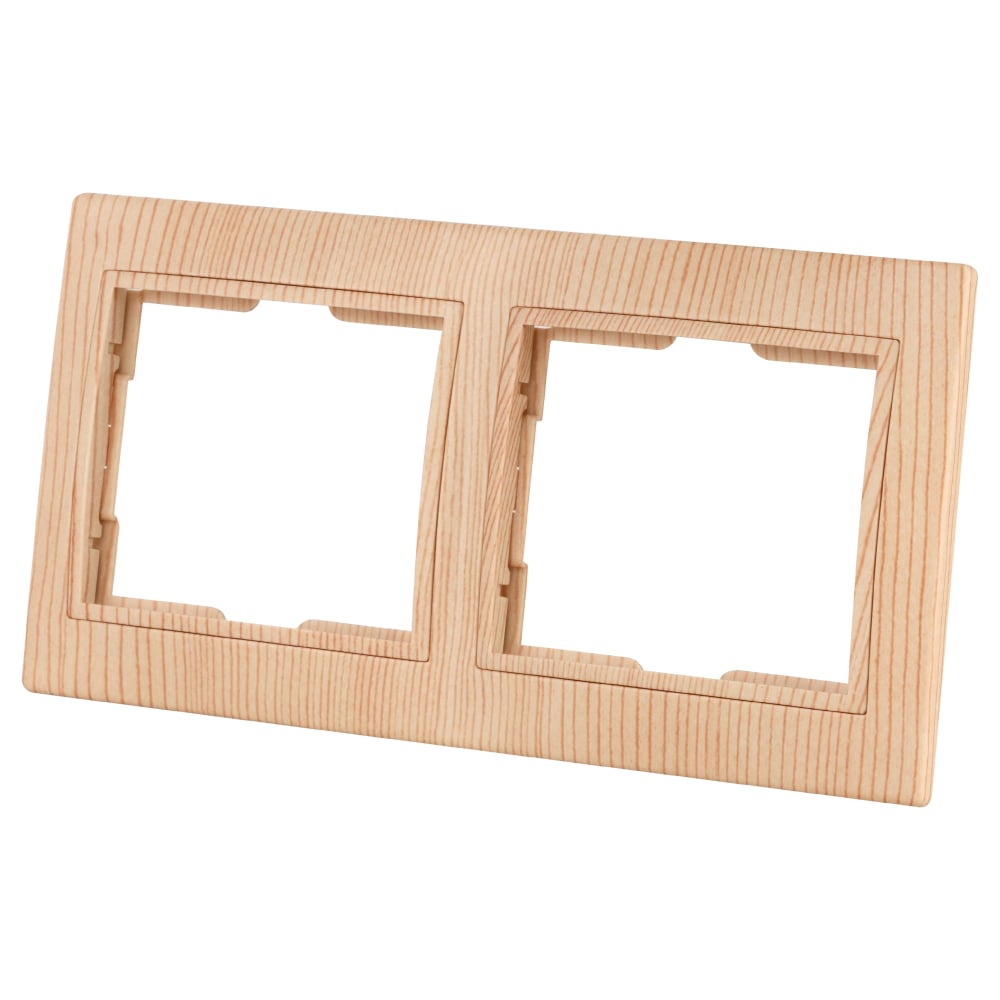 Изображение товара 2-х постовая горизонтальная рамка TDM ELECTRIC "ЭКО" сосна "Таймыр" SQ1814-0226