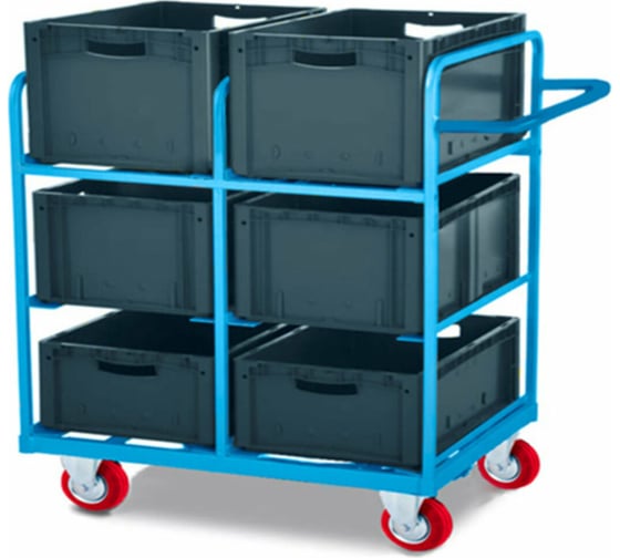 Изображение товара Ролл-контейнер для комплектации заказов под евробоксы МосТележка 650x990 мм РКЕ3-9912