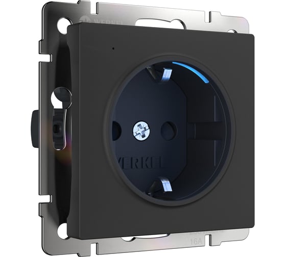 Изображение товара Розетка с подсветкой WERKEL W1171408 черный a054523