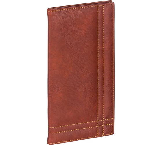 Изображение товара Адресная папка для счета ООО Комус М.701 с отстрочкой коричневая, кожзам 846642