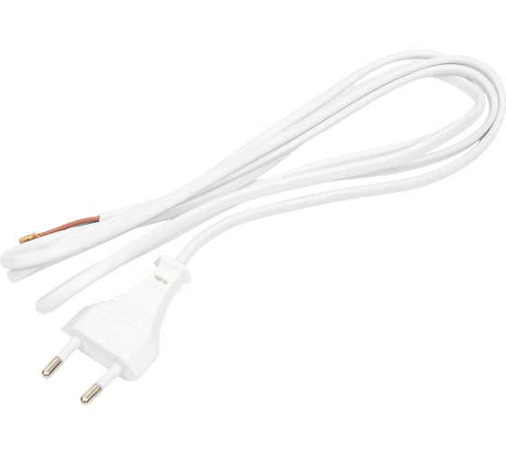 Изображение товара Провод с евроштекером duwi белый 1,8м H 03 VV-F 2x0,5 мм 28562 5