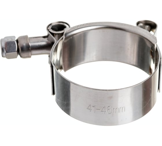 Изображение товара Усиленный хомут TITAN LOCK 41-46 мм, нержав. сталь AISI 304, лента+болт TL41-46RCSS
