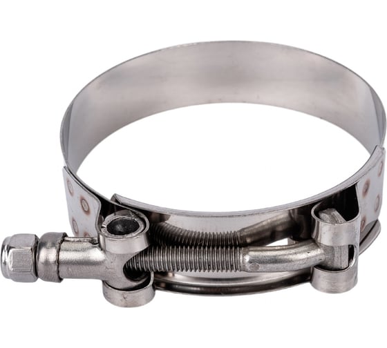 Изображение товара Усиленный хомут TITAN LOCK 70-78 мм, нержав. сталь AISI 304, лента+болт TL70-78RCSS