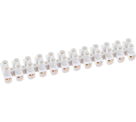 Изображение товара Винтовая клемма duwi ЗВИ-20 полипропилен, 2,5-12мм2, 12пар, 120 С, белый 26634 1