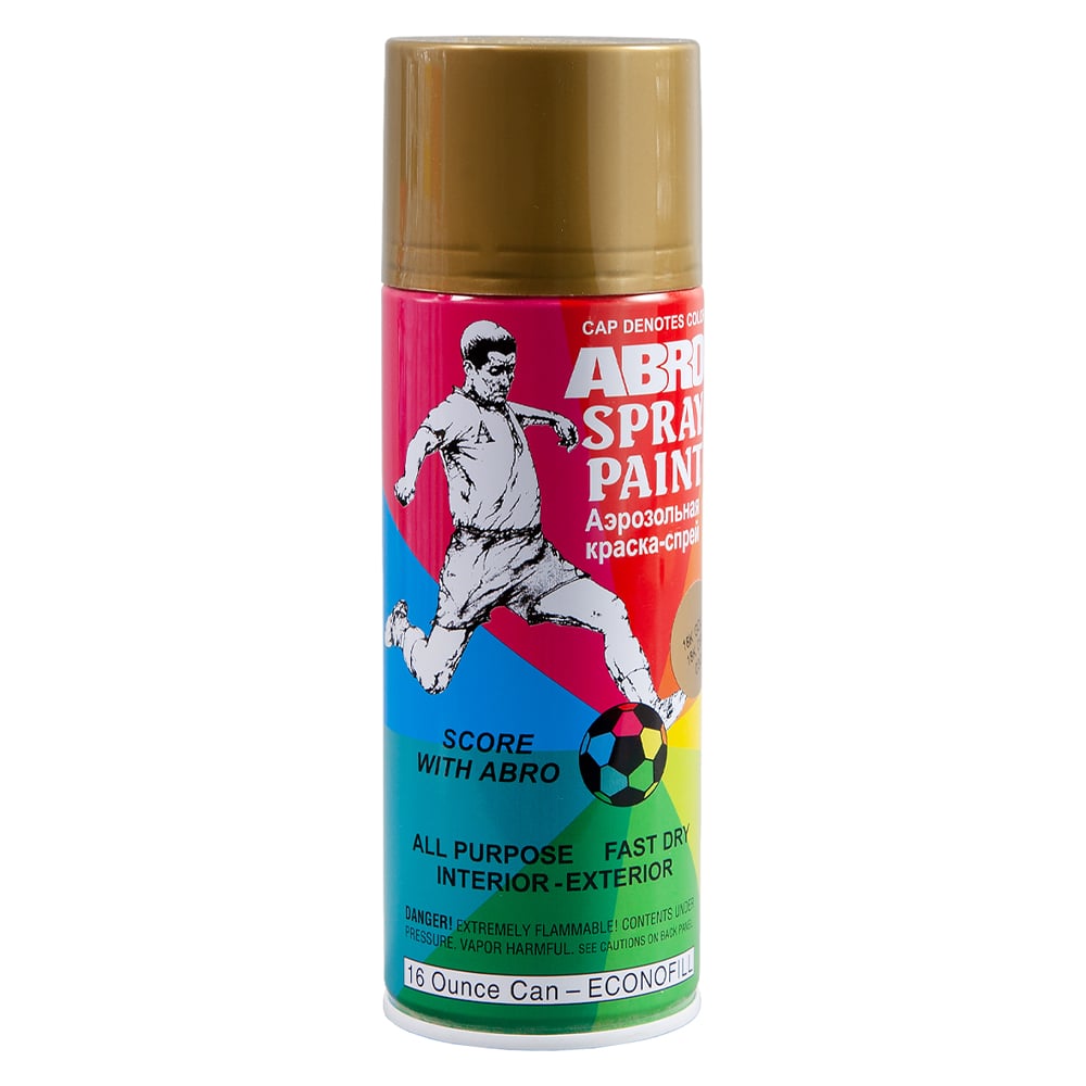 Изображение товара Краска-спрей ABRO MASTERS №18К золотистая 400 мл водно-дисперсионная