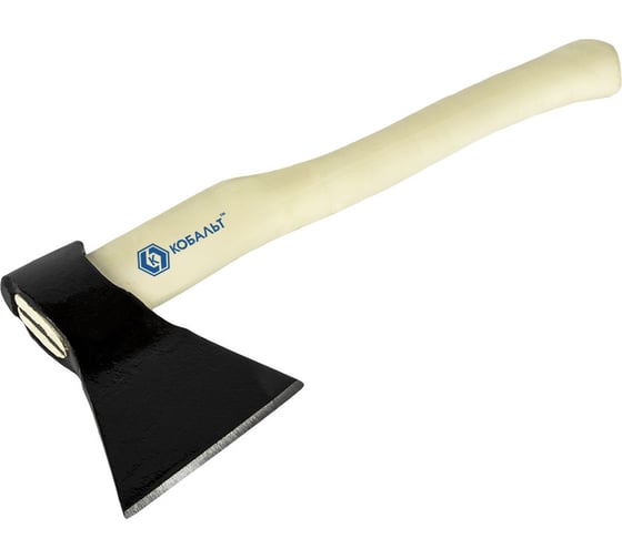 Изображение товара Столярный кованый топор КОБАЛЬТ МАСТЕР 800 г, деревянное топорище, прямое лезвие 906-685